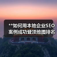 **如何用本地企业SEO案例成功登顶地图排名？电话咨询带你实现爆发式增长！**