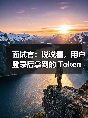 面试官：说说看，用户登录后拿到的 Token，你应该怎么存？存哪里？（图4）
