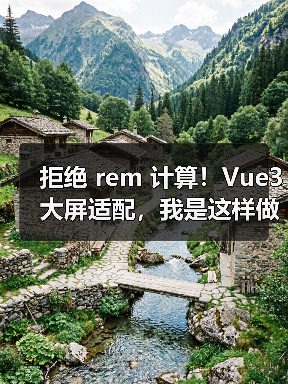 拒绝 rem 计算！Vue3 大屏适配，我是这样做的